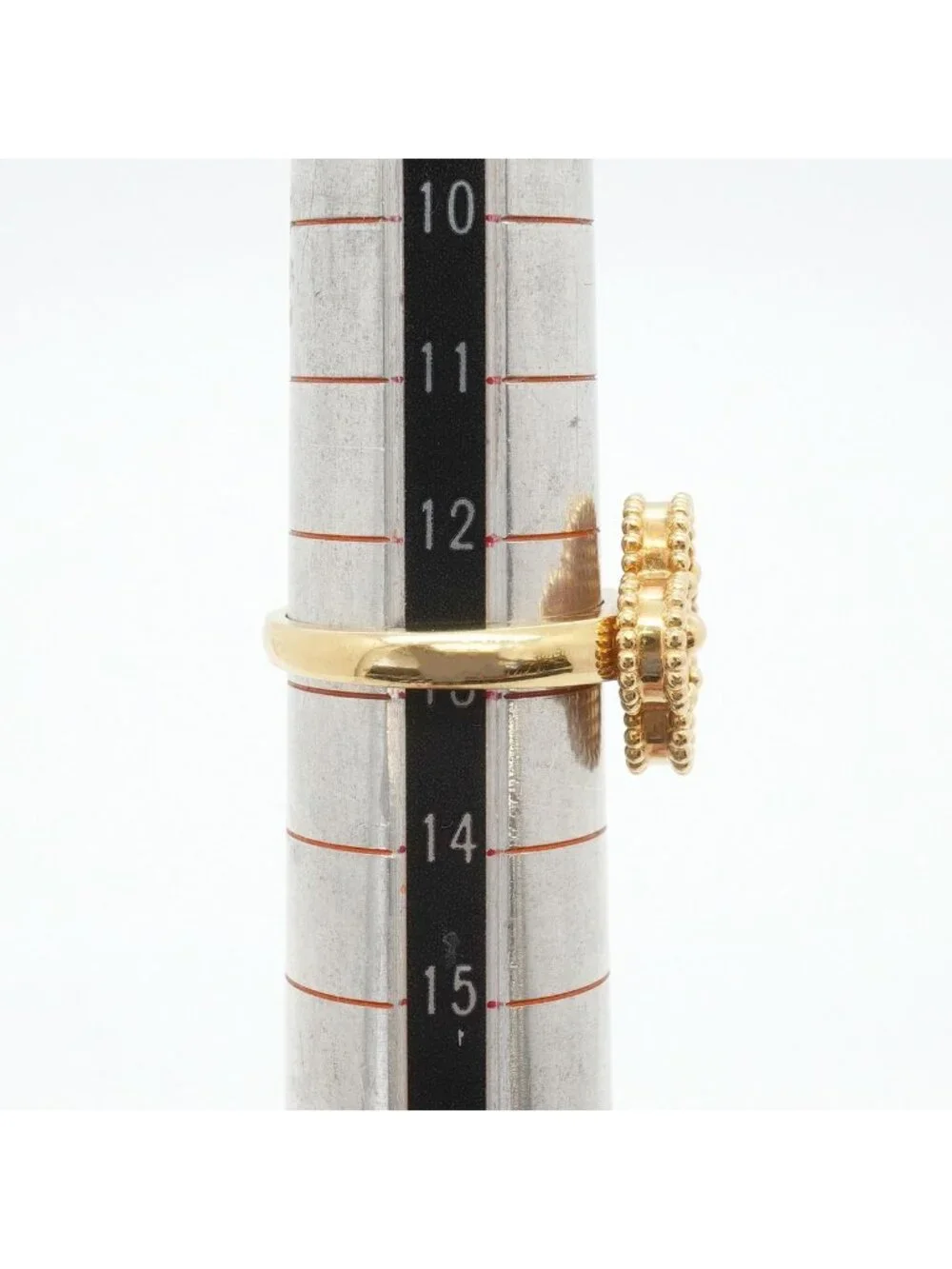 Van Cleef & Arpels Ring Vintage Alhambra Guilloche 18K Yellow Gold